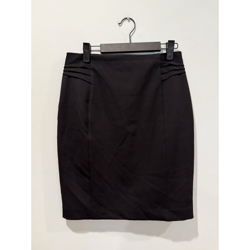 Express Pencil Skirt Womens 4 Black Lined Zip Minimalist Work Career Office